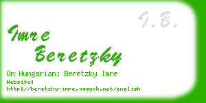 imre beretzky business card